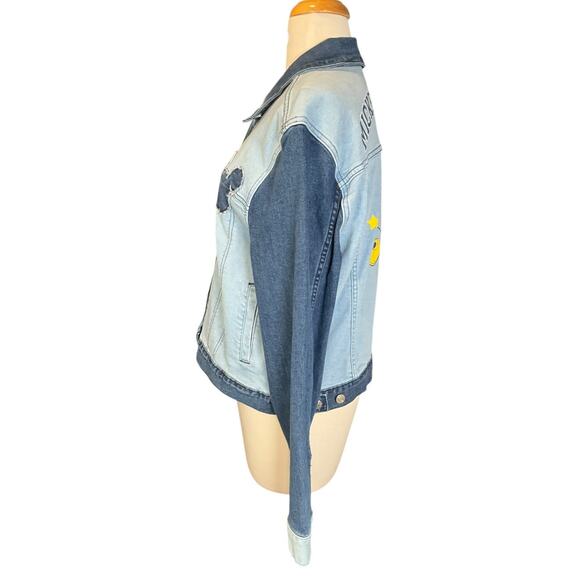 Disney Her Universe Mickey Mouse Denim Jacket Women’s Large Patchwork Vintage - Picture 4 of 15